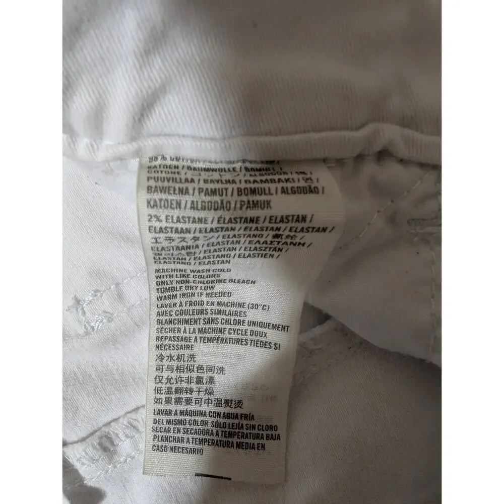 Hollister White Denim Low Rise Micro Mini Shorts Women's 0 Y2K Coastal (938) - Picture 5 of 5